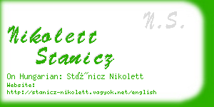 nikolett stanicz business card